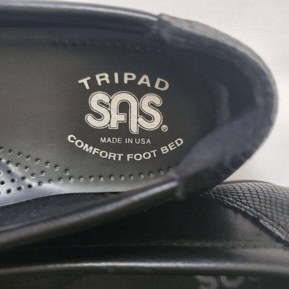 SAS Women's Penny J Comfort Footbed Slip-On Moccasin Penny Loafer Black Size 9½N - Picture 11 of 16